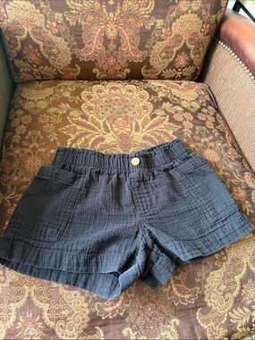 Old Navy Black Girls' Cotton Blend Elastic Waist Shorts